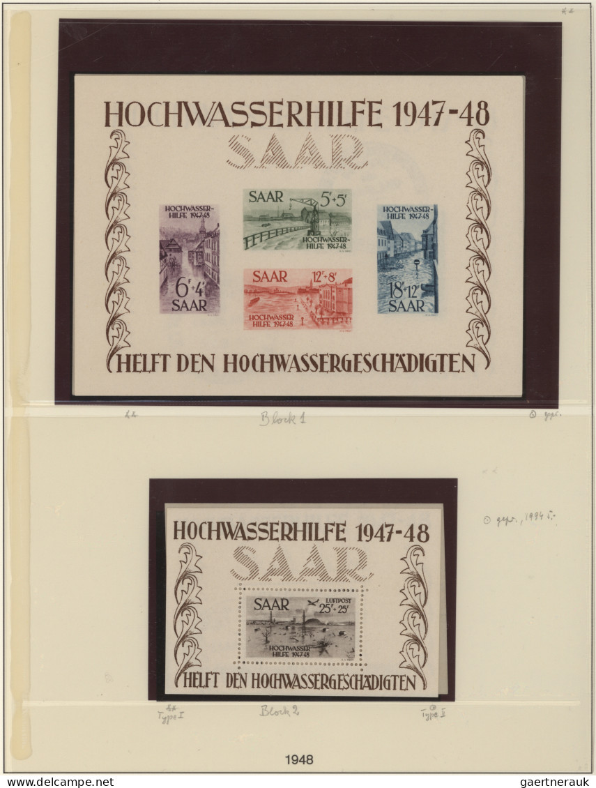 Saarland Und OPD Saarbrücken: 1947/1959, Schöne Qualitätssammlung In Beiden Erha - Autres & Non Classés