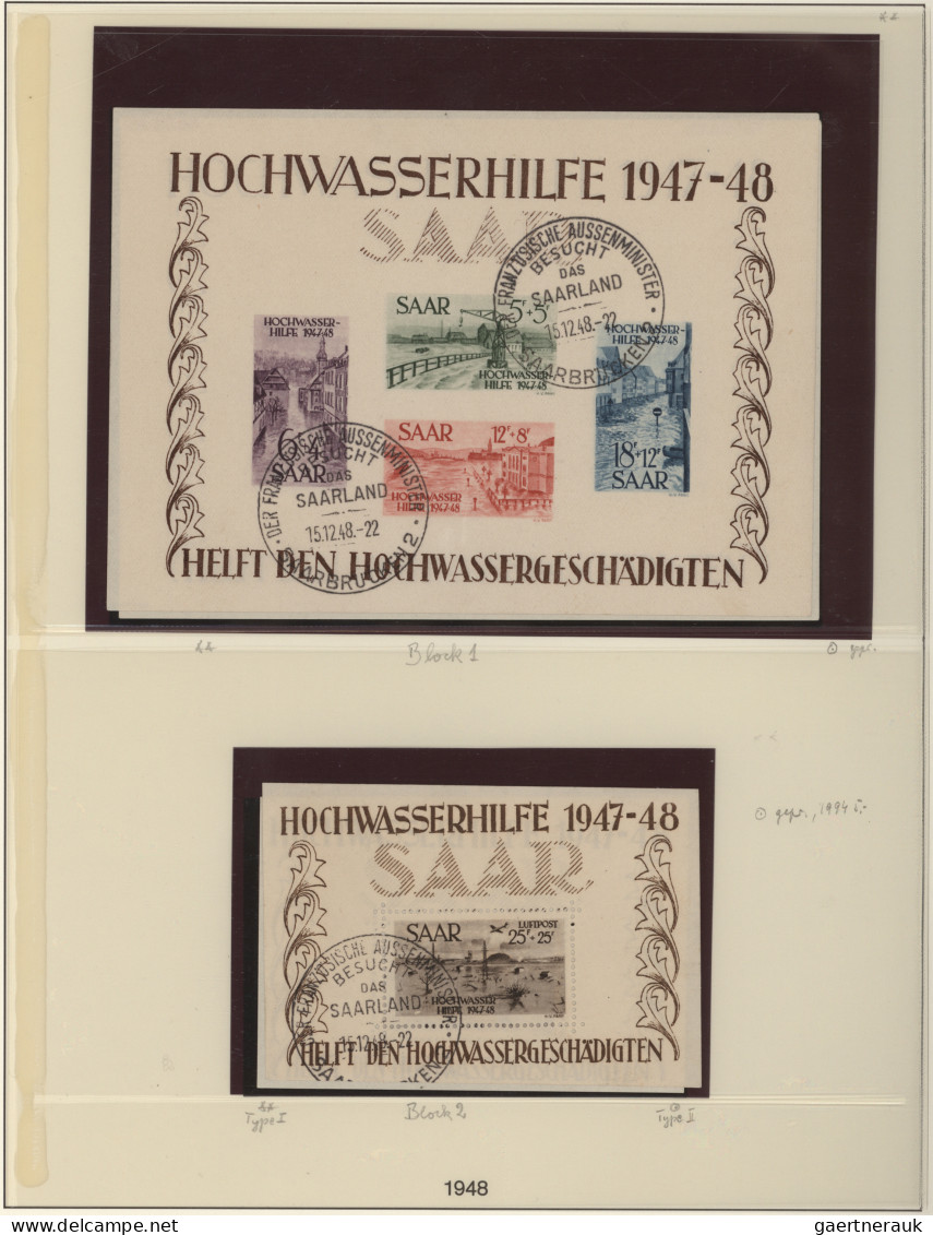 Saarland Und OPD Saarbrücken: 1947/1959, Schöne Qualitätssammlung In Beiden Erha - Sonstige & Ohne Zuordnung