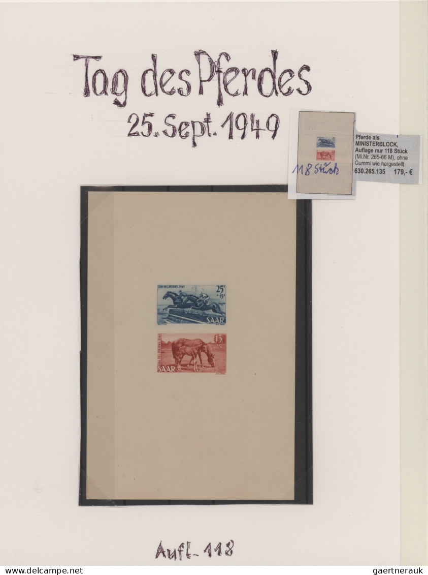 Saarland (1947/56): 1947/1956, Liebevoll Zusammengetragene Sammlung In 3 Alben M - Used Stamps
