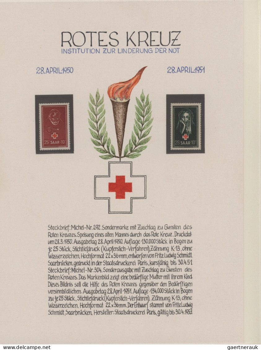 Saarland (1947/56): 1947/1956, liebevoll zusammengetragene Sammlung in 3 Alben m