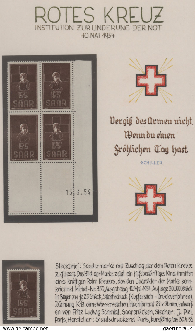 Saarland (1947/56): 1947/1956, liebevoll zusammengetragene Sammlung in 3 Alben m