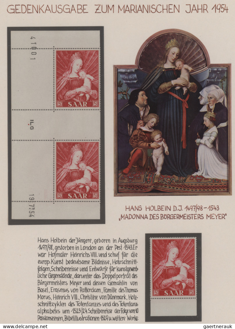 Saarland (1947/56): 1947/1956, liebevoll zusammengetragene Sammlung in 3 Alben m