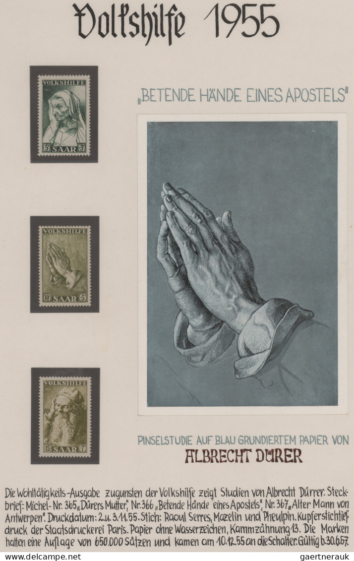 Saarland (1947/56): 1947/1956, liebevoll zusammengetragene Sammlung in 3 Alben m