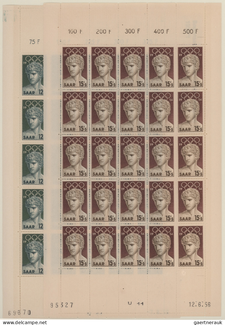 Saarland (1947/56): 1947/1956, liebevoll zusammengetragene Sammlung in 3 Alben m