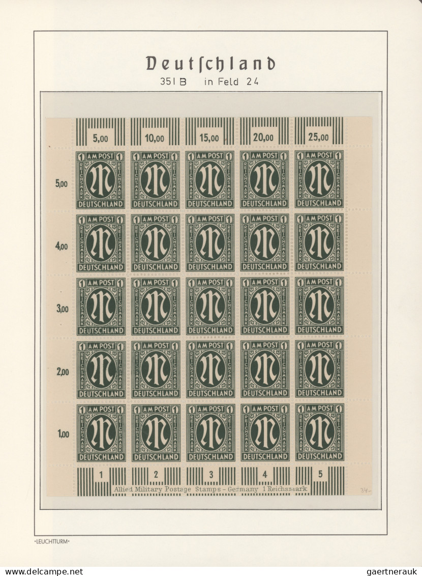 Bizone: 1945/1946, AM-Post Deutscher Druck: Reichhaltige Sammlung Mit Ca.70 Komp - Sonstige & Ohne Zuordnung