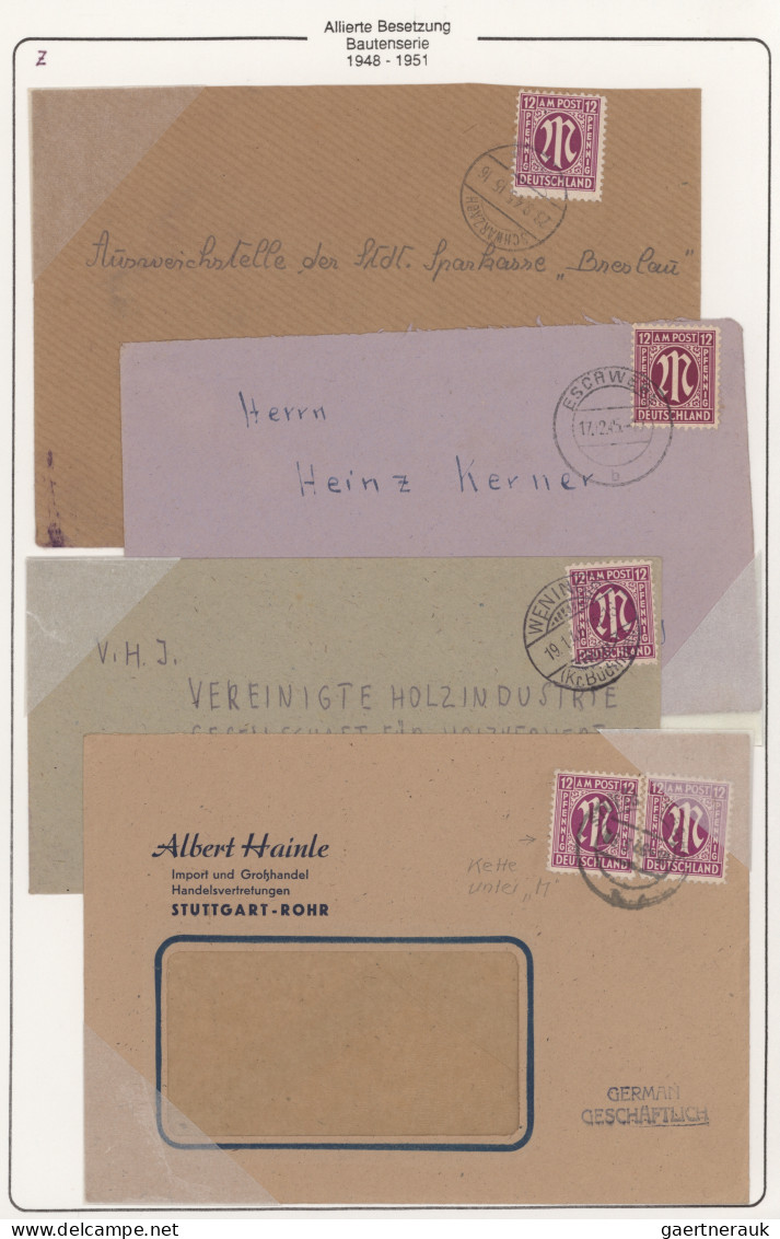 Bizone: 1945/1948, Umfangreiche Spezial-Sammlung AM-Post In Einem Ringbinder Mit - Autres & Non Classés
