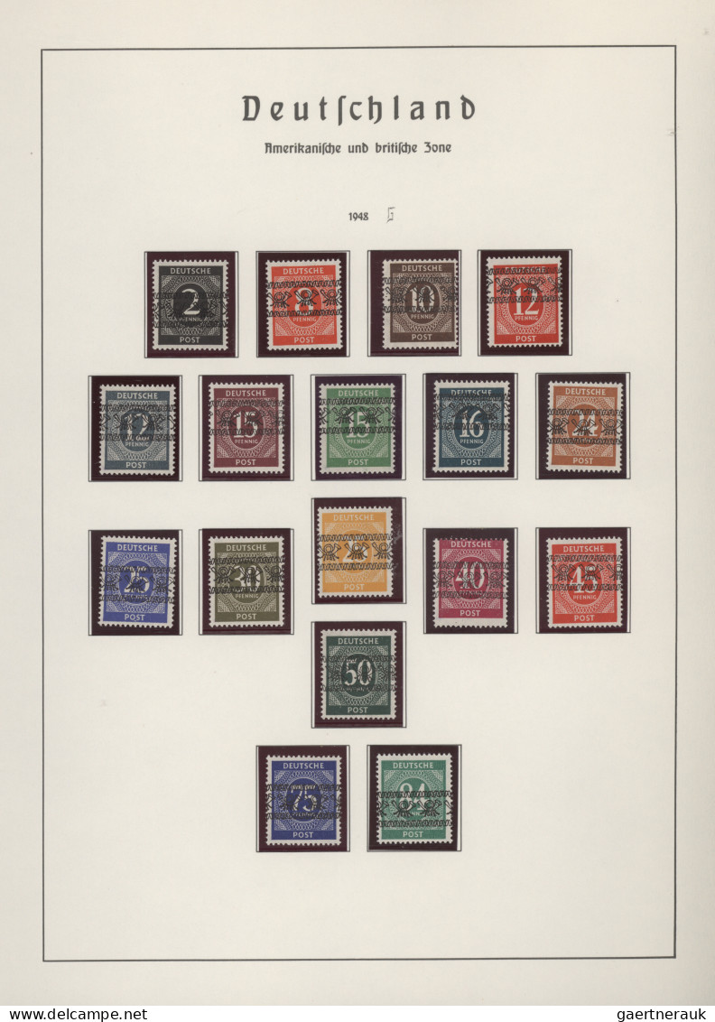 Bizone: 1946/1949, fast nur postfrische Sammlung ab etwas Kontrollrat, Bizone mi