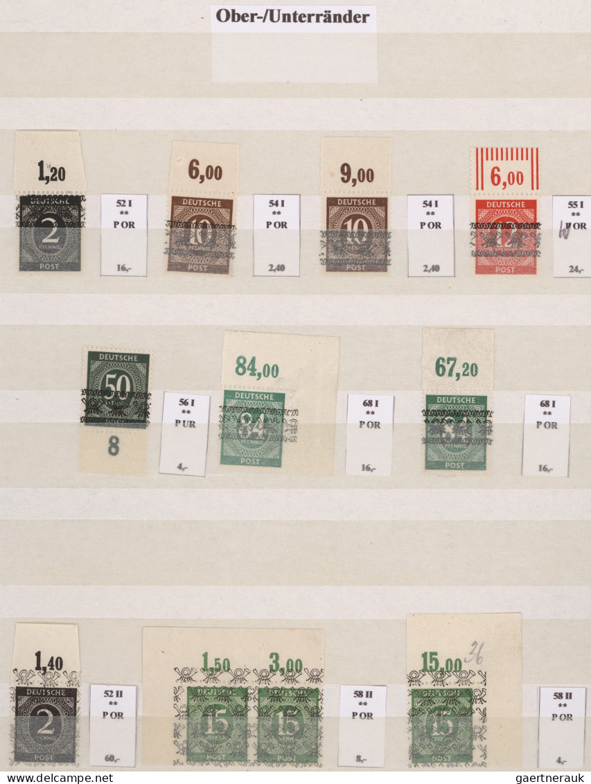 Bizone: 1948, Band/Netz Auf Ziffern, Meist Postfrische Partie Von 117 Marken Mit - Other & Unclassified