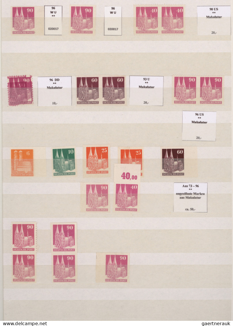 Bizone: 1948, Bauten Weit Und Eng Gezähnt, Praktisch Ausschließlich Postfrische - Sonstige & Ohne Zuordnung