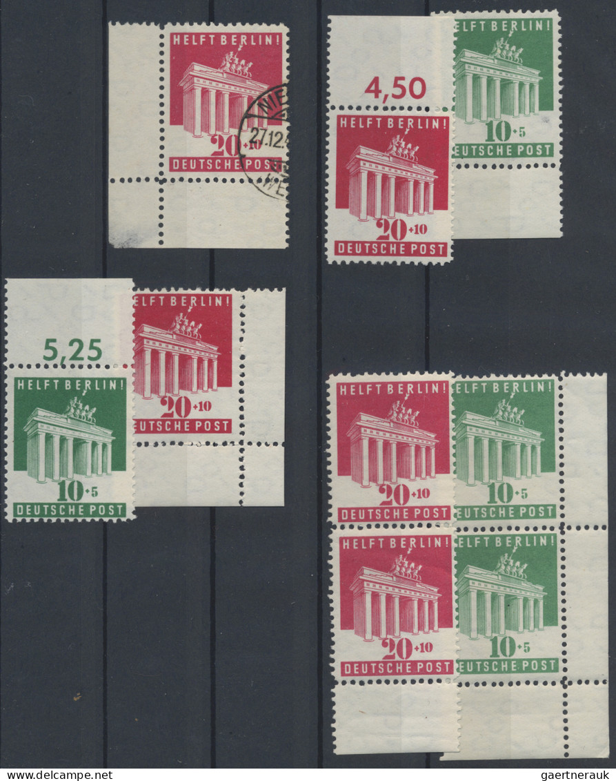 Bizone: 1948/1948, Sondermarken, meist postfrische bzw. gestempelte Partie auf S