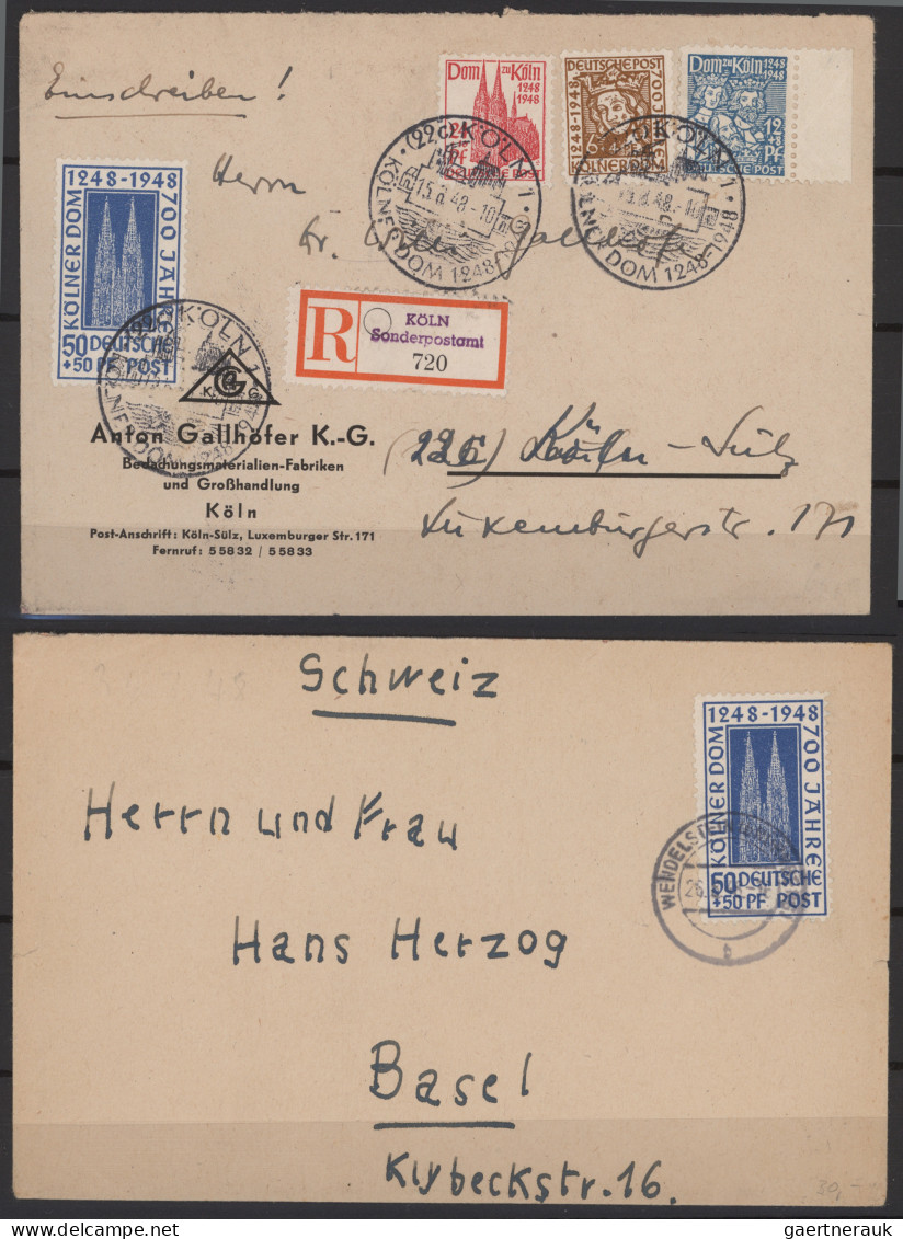 Bizone: 1948/1949, Saubere Gestempelte Sammlung Der Sondermarken Incl. 13 Briefe - Other & Unclassified