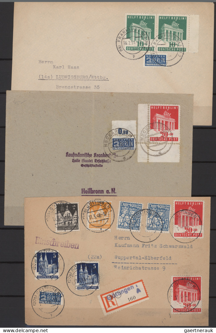 Bizone: 1948/1949, Saubere Gestempelte Sammlung Der Sondermarken Incl. 13 Briefe - Sonstige & Ohne Zuordnung