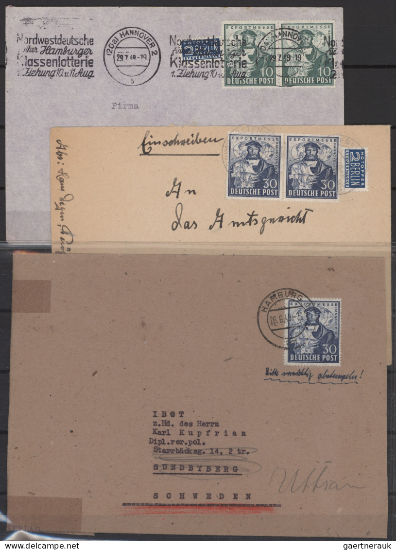 Bizone: 1948/1949, saubere gestempelte Sammlung der Sondermarken incl. 13 Briefe