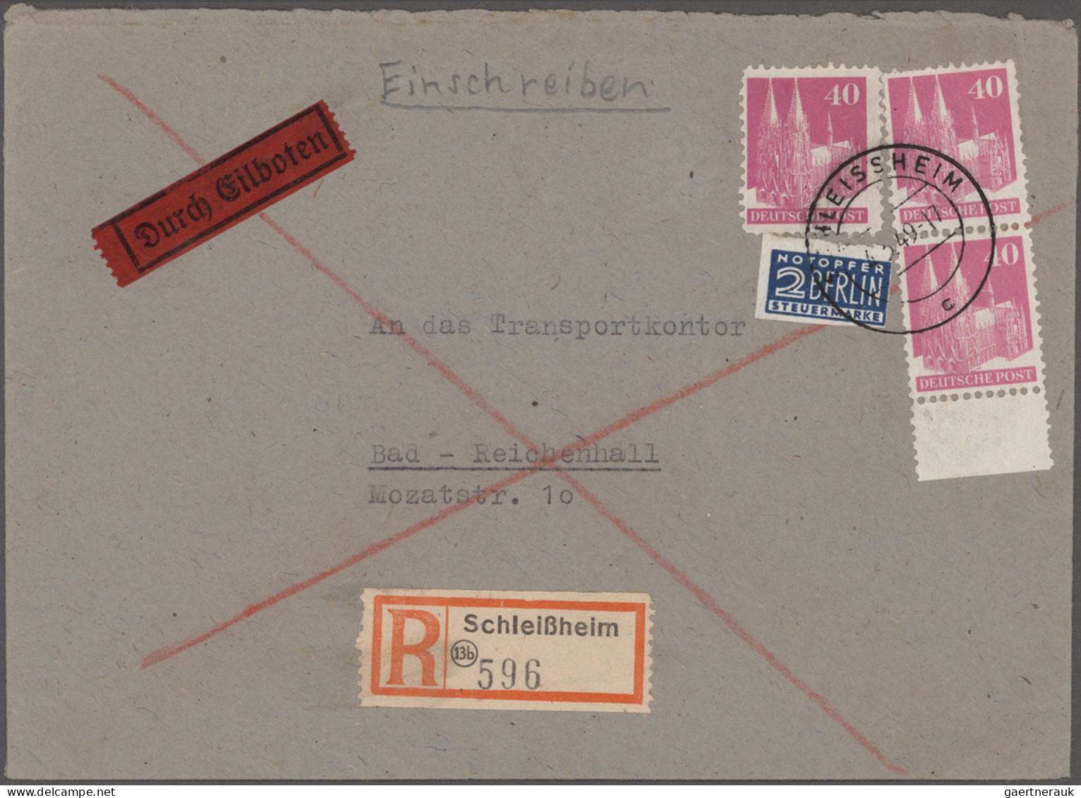 Bizone: 1948/1951, BAUTEN, Vielseitige Sammlung Von Ca. 134 Briefen Und Karten M - Other & Unclassified