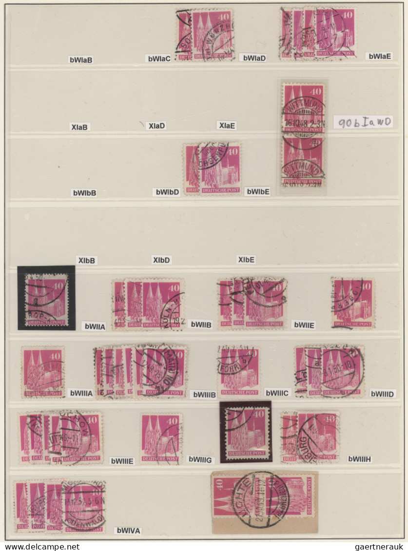 Bizone: 1948/1952, BAUTEN, Umfangreiche Gestempelte Spezialsammlung Mit Ca. 1.17 - Other & Unclassified