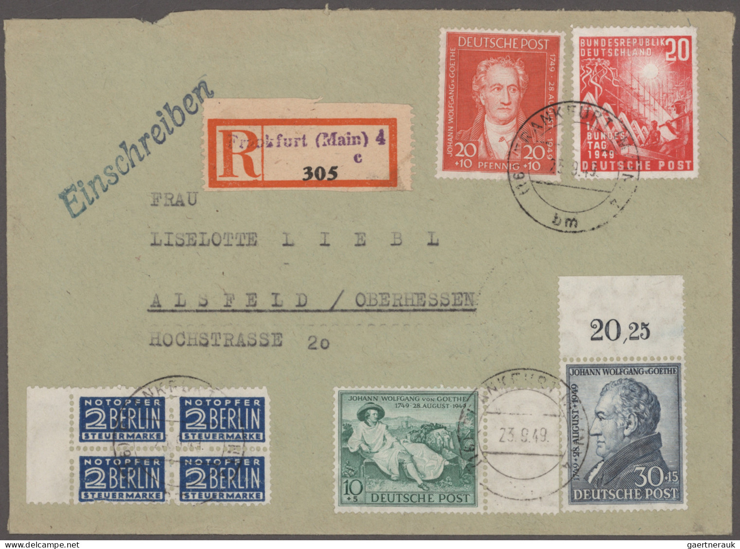 Bizone - Zwangszuschlagsmarken: 1948/1946, umfangreiche Sammlung mit vielen inte