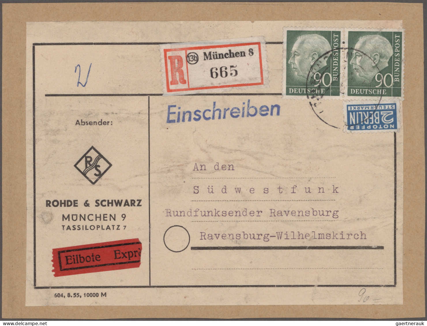 Bizone - Zwangszuschlagsmarken: 1948/1946, umfangreiche Sammlung mit vielen inte