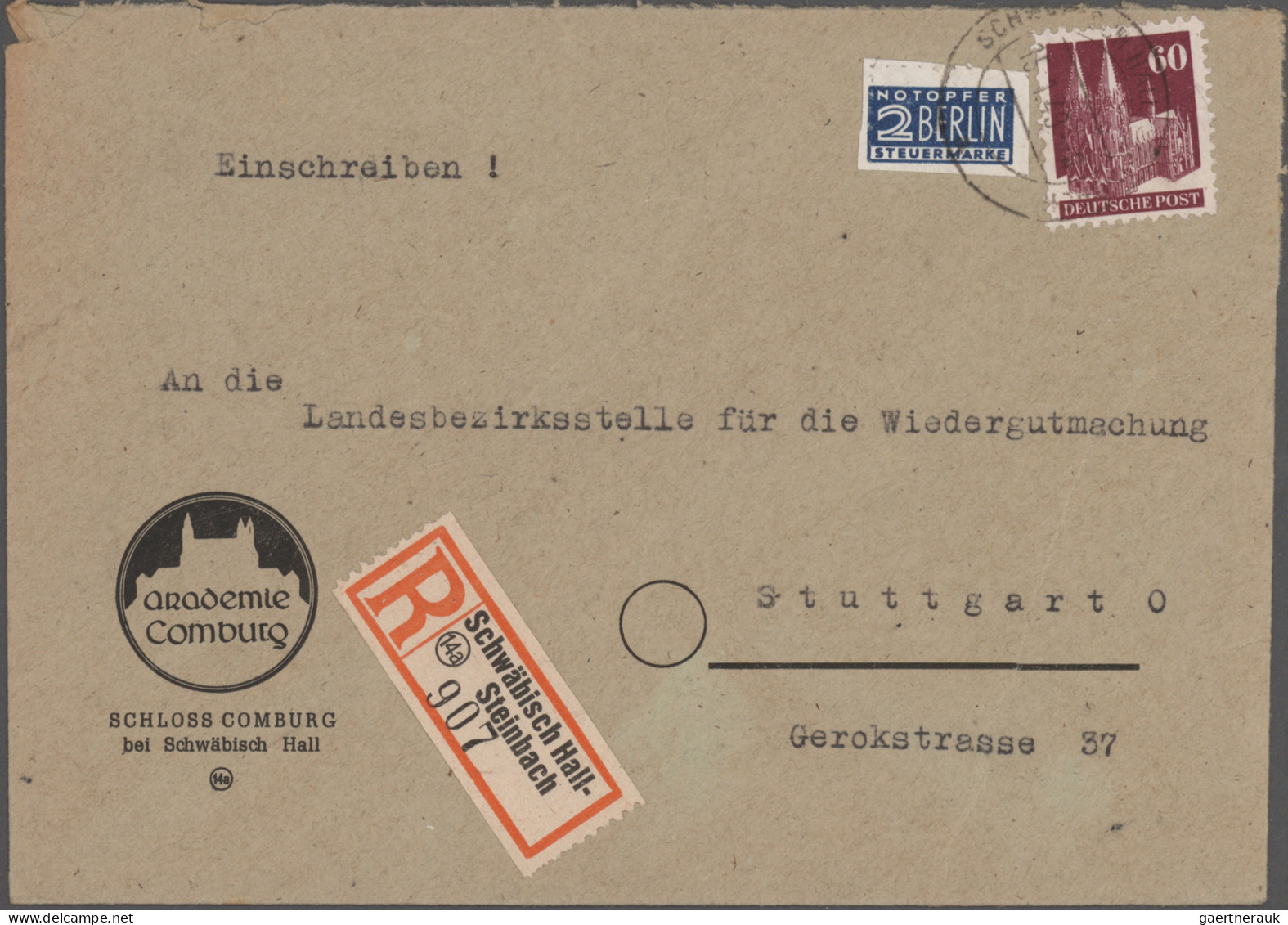 Bizone - Zwangszuschlagsmarken: 1948/1949 Notopfer: 45 Briefe Und Ganzsachenkart - Sonstige & Ohne Zuordnung