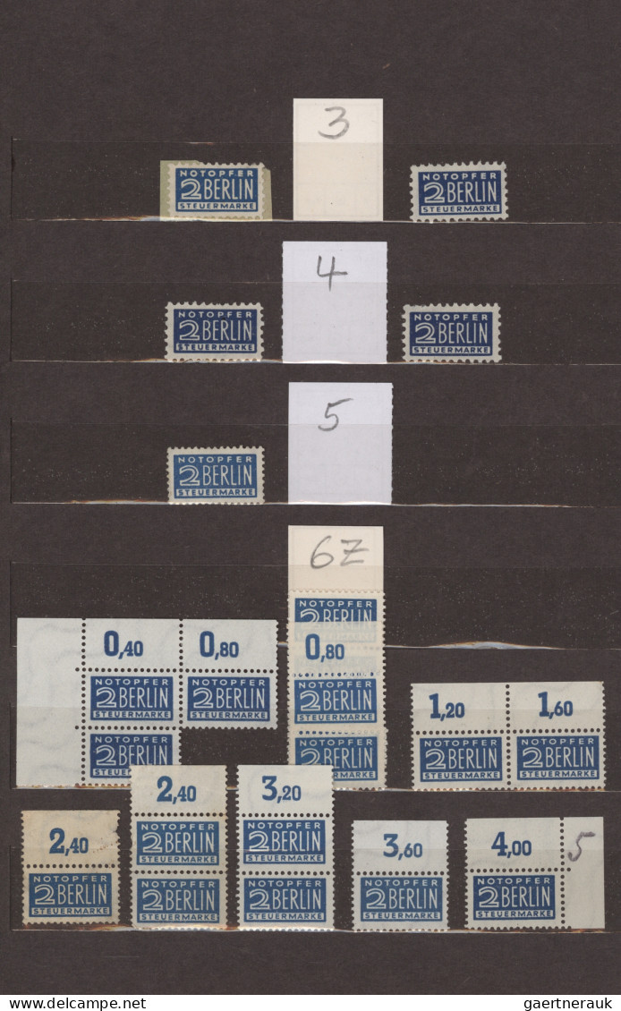 Bizone - Zwangszuschlagsmarken: 1948-1955 "Notopfermarken": Sammlung Von Mehr Al - Autres & Non Classés