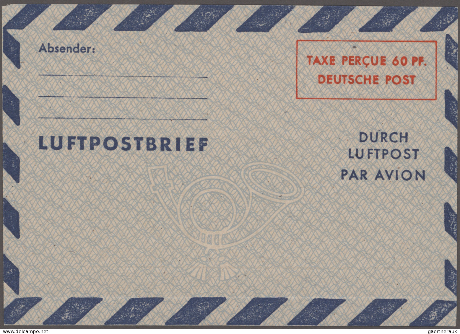 Bizone - Ganzsachen: 1948/1953, Bizone/Bund Luftpostfaltbriefe, Sammlung von 14