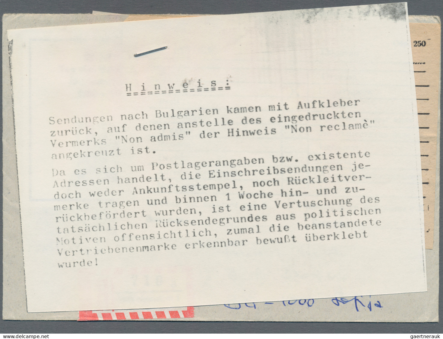 Bundesrepublik und Berlin - Postkrieg: POSTKRIEG, ab Kriegsgefangenen-Marke 1952