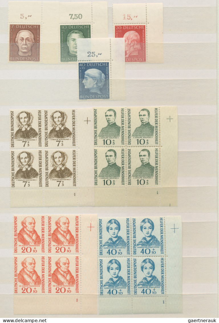 Bundesrepublik Deutschland: 1949/1955, BOGENECKEN, Postfrische Sammlung Von Nur - Collections