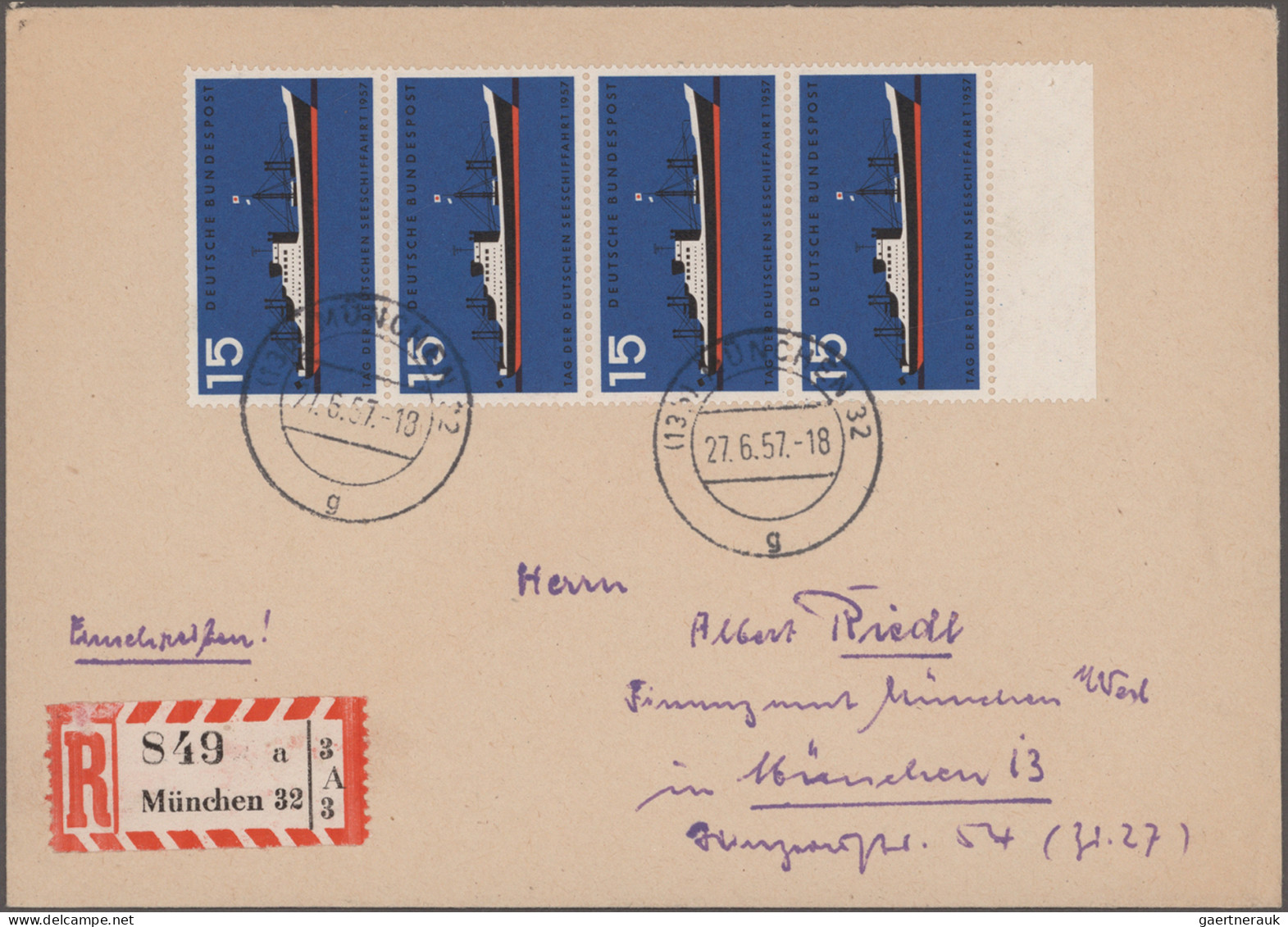 Bundesrepublik Deutschland: 1949/1955, Partie Von 40 Briefen Und Karten Mit Port - Collections