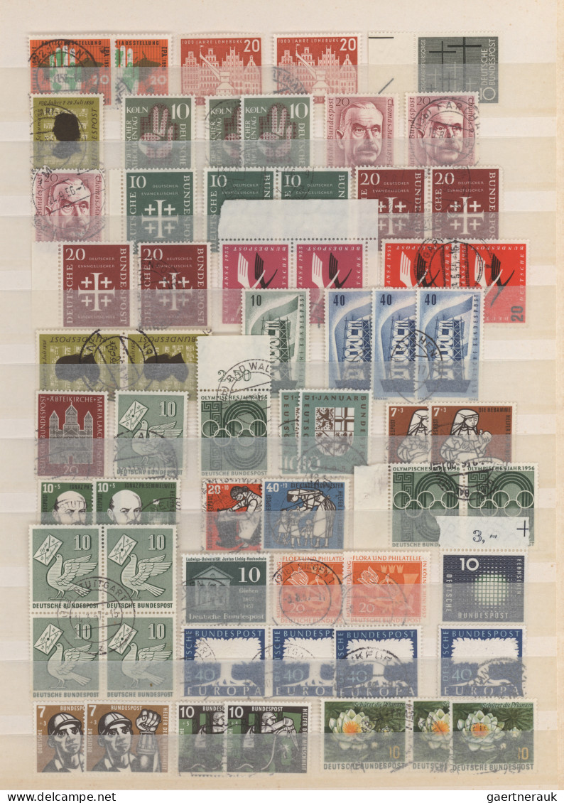 Bundesrepublik Deutschland: 1949/1958, Saubere Postfrische Und Rundgestempelte P - Collections