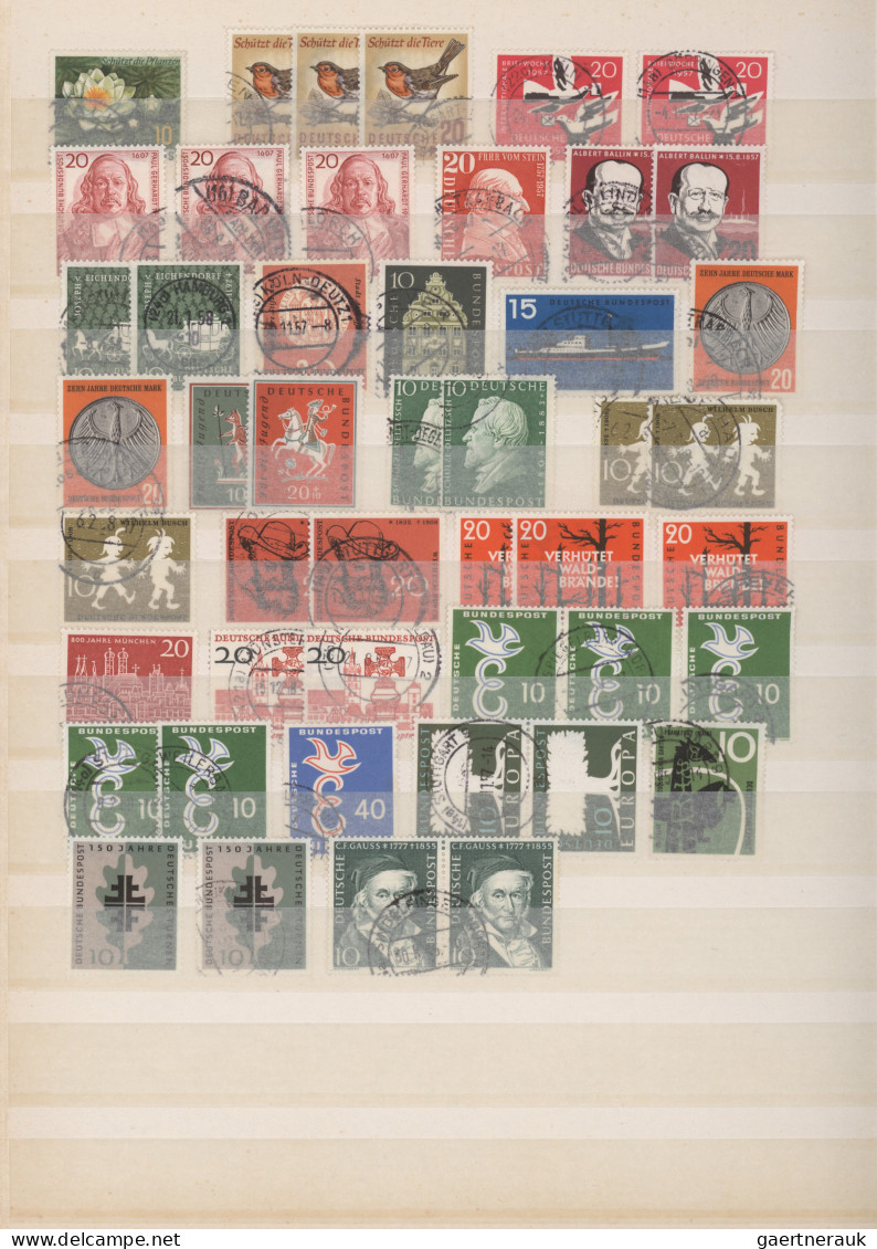 Bundesrepublik Deutschland: 1949/1958, Saubere Postfrische Und Rundgestempelte P - Collections