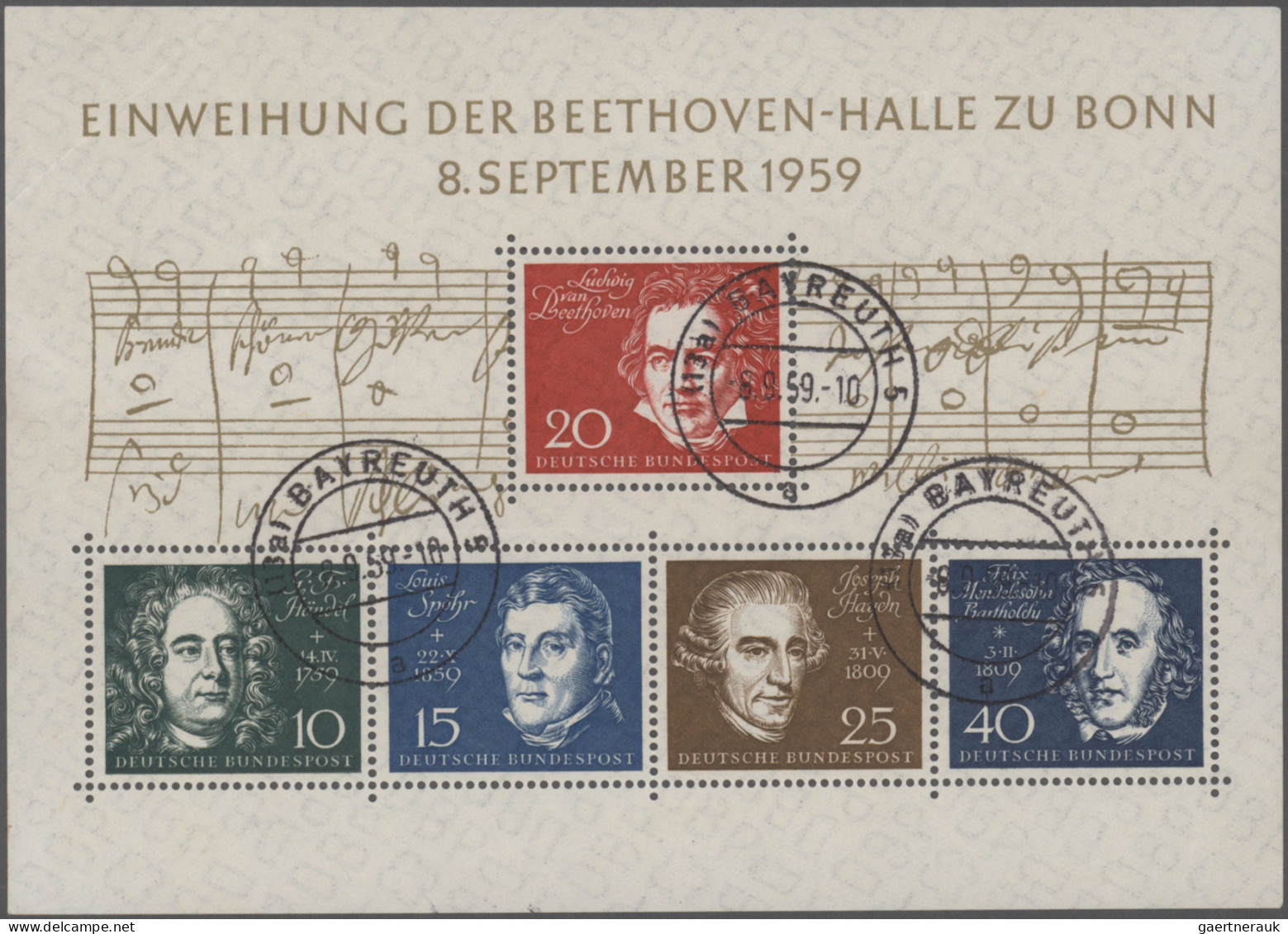 Bundesrepublik Deutschland: 1949/1959, Ausnehmend Schön Und Sauber Rundgestempel - Collections