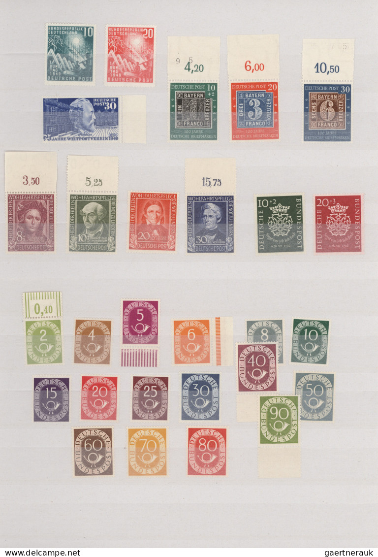 Bundesrepublik Deutschland: 1949/1959, In Den Hauptnummern Bis Auf Heuss I Kompl - Collections