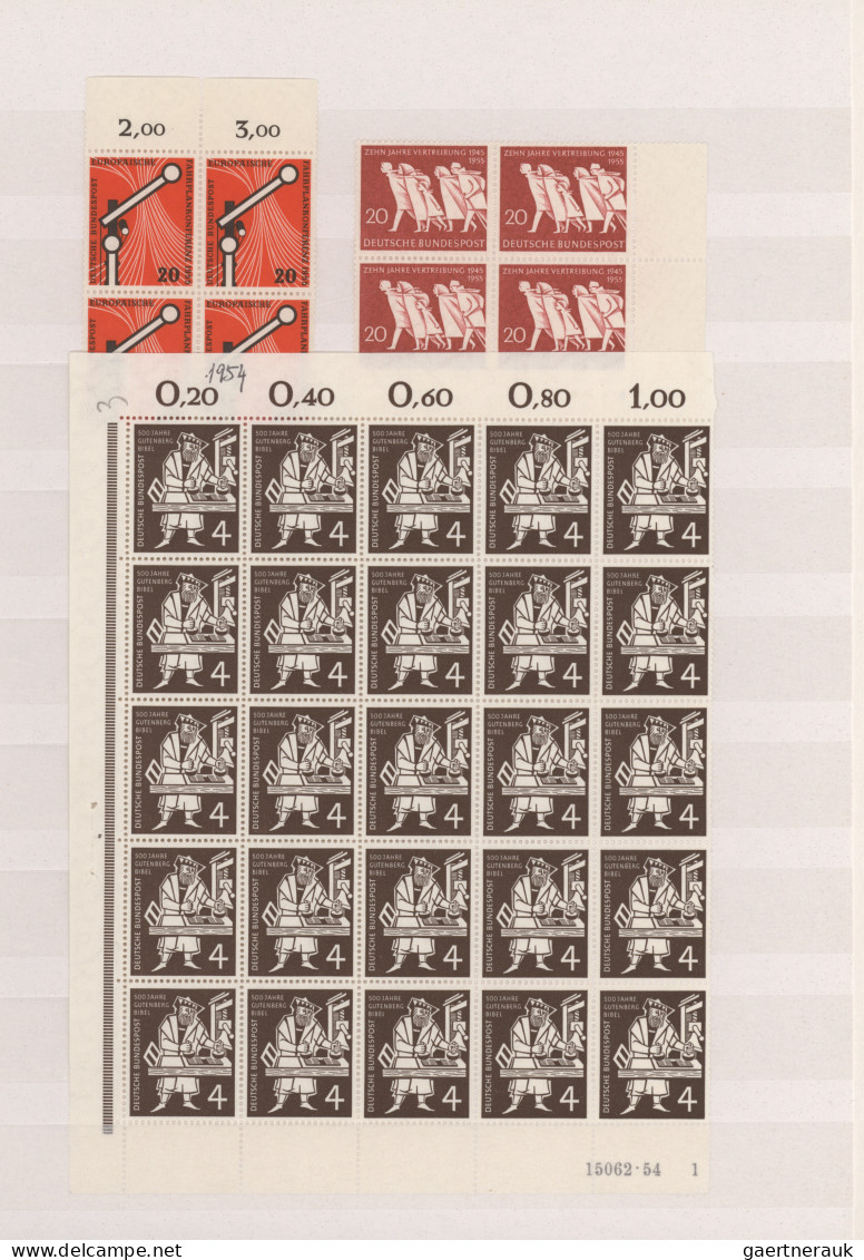 Bundesrepublik Deutschland: 1949/1959, Postfrischer Sammlungsposten Der Anfangsj - Colecciones