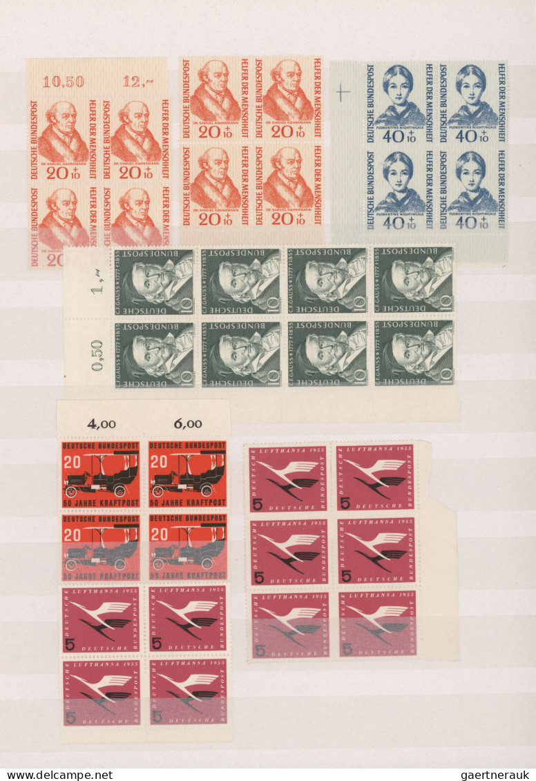 Bundesrepublik Deutschland: 1949/1959, postfrischer Sammlungsposten der Anfangsj