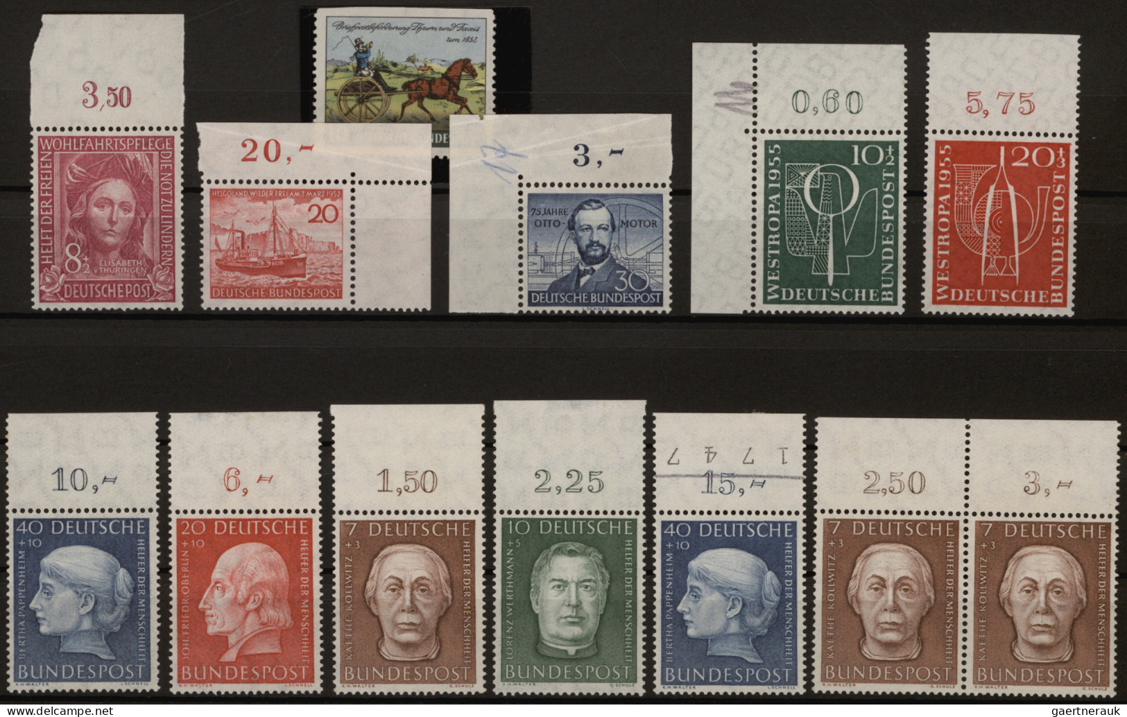 Bundesrepublik Deutschland: 1949/1959, Reichhaltige Postfrische Und Gestempelte - Sammlungen
