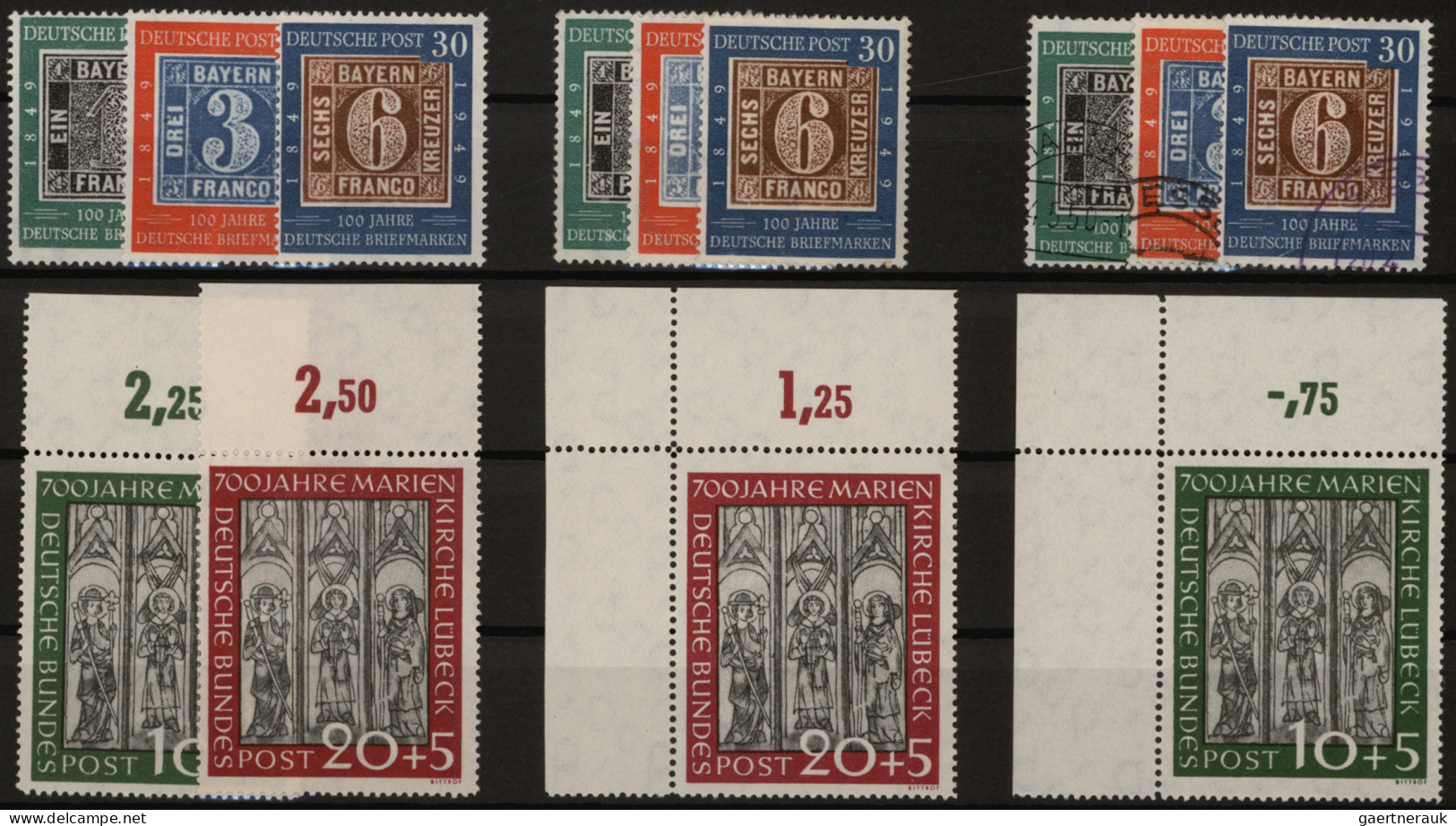 Bundesrepublik Deutschland: 1949/1959, reichhaltige postfrische und gestempelte