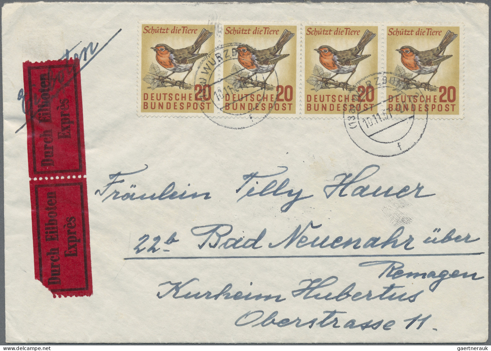 Bundesrepublik Deutschland: 1949/1960, Partie Von 15 Briefen Und Karten Mit Fank - Collections