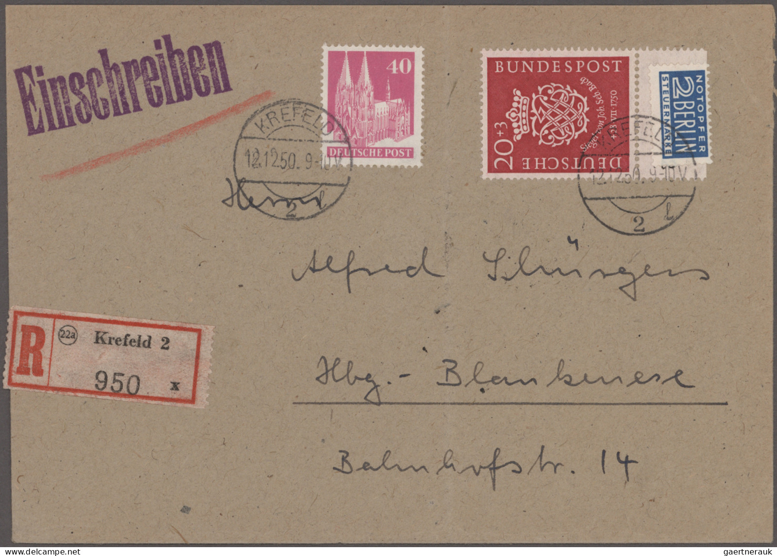 Bundesrepublik Deutschland: 1949/1963, Partie Von Elf Briefen/Karten Mit Interes - Collections