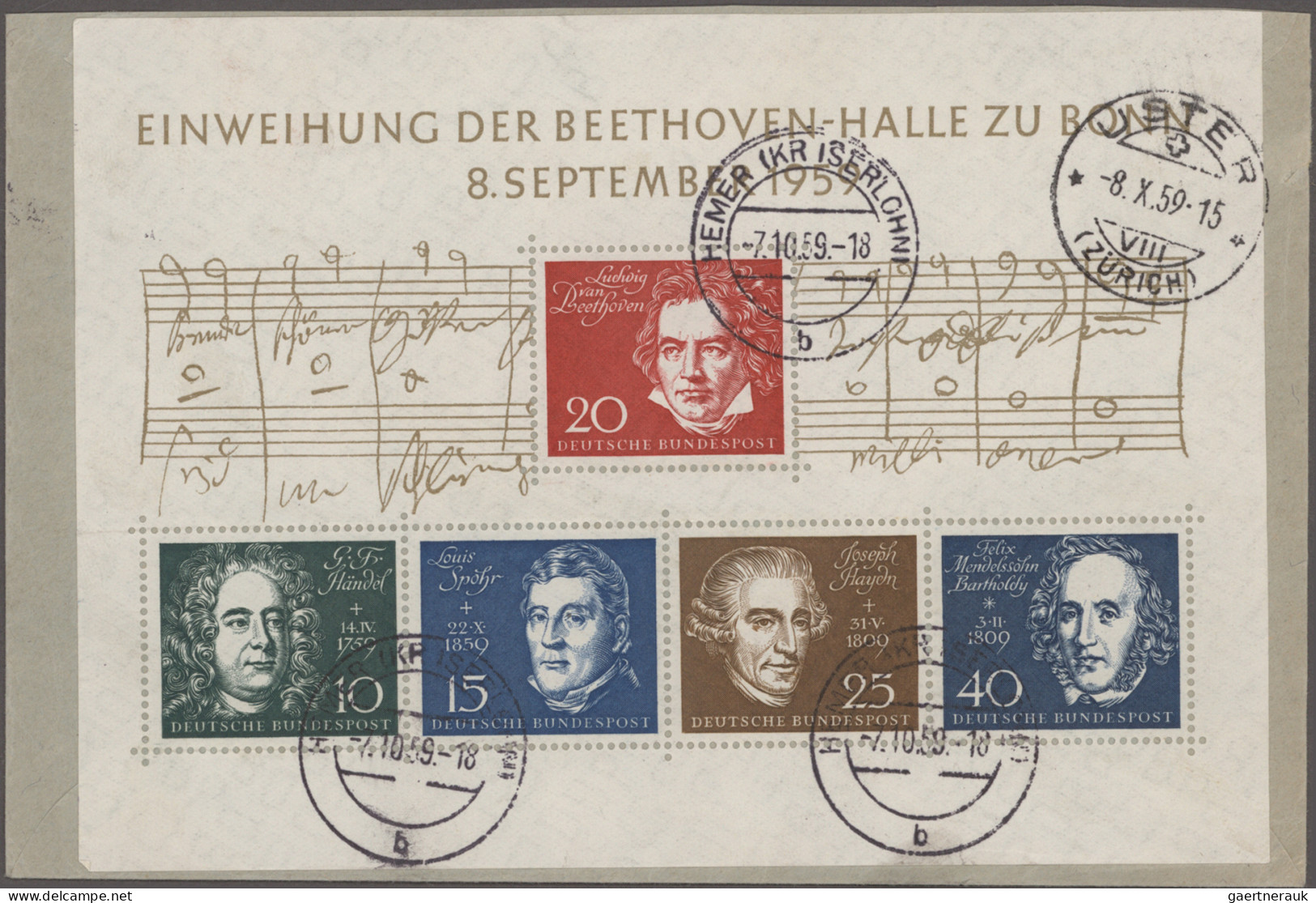 Bundesrepublik Deutschland: 1949/1963, Partie Von Elf Briefen/Karten Mit Interes - Verzamelingen
