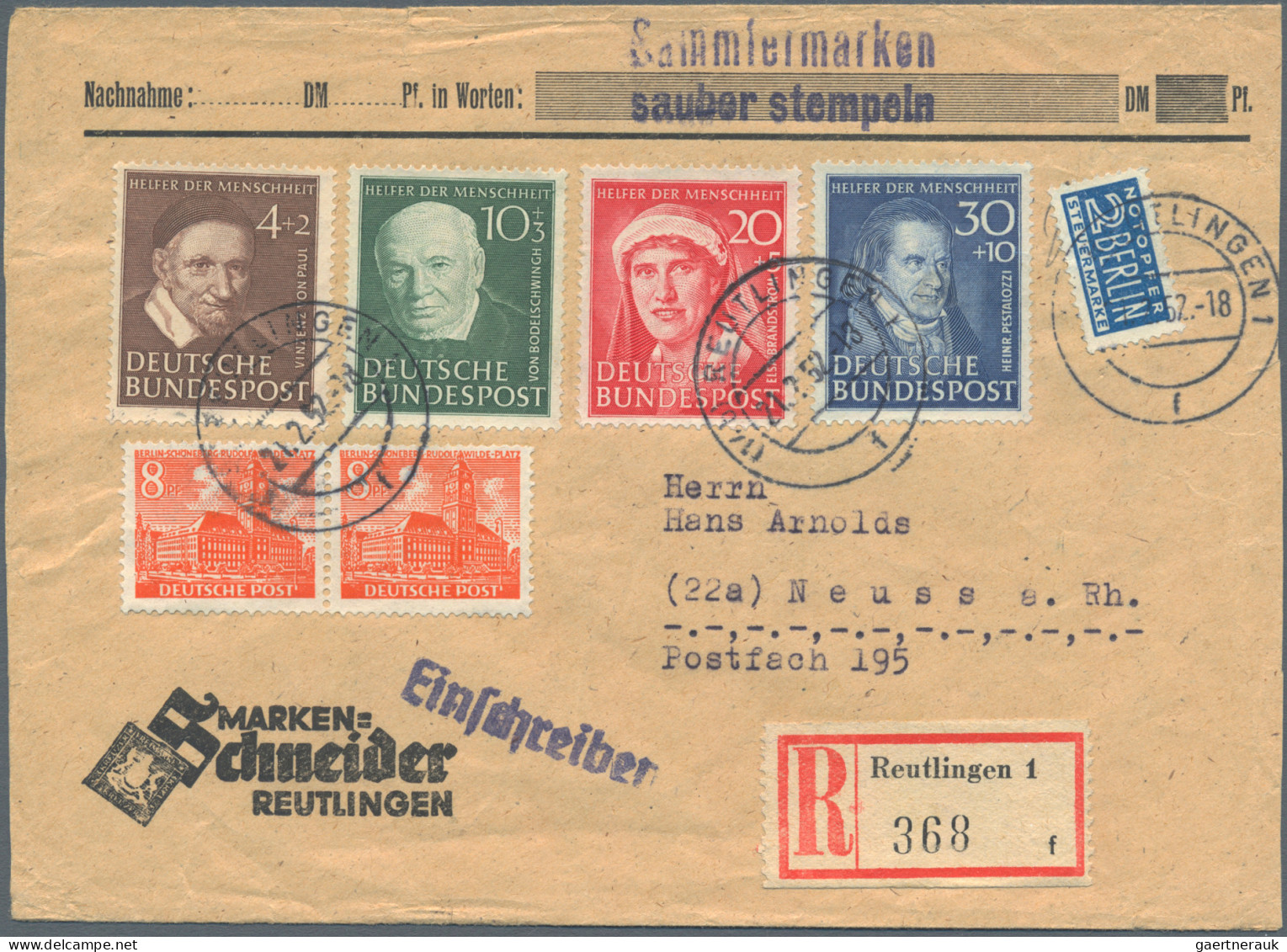 Bundesrepublik Deutschland: 1949/1964, saubere Sammlung von ca. 150 Briefen und