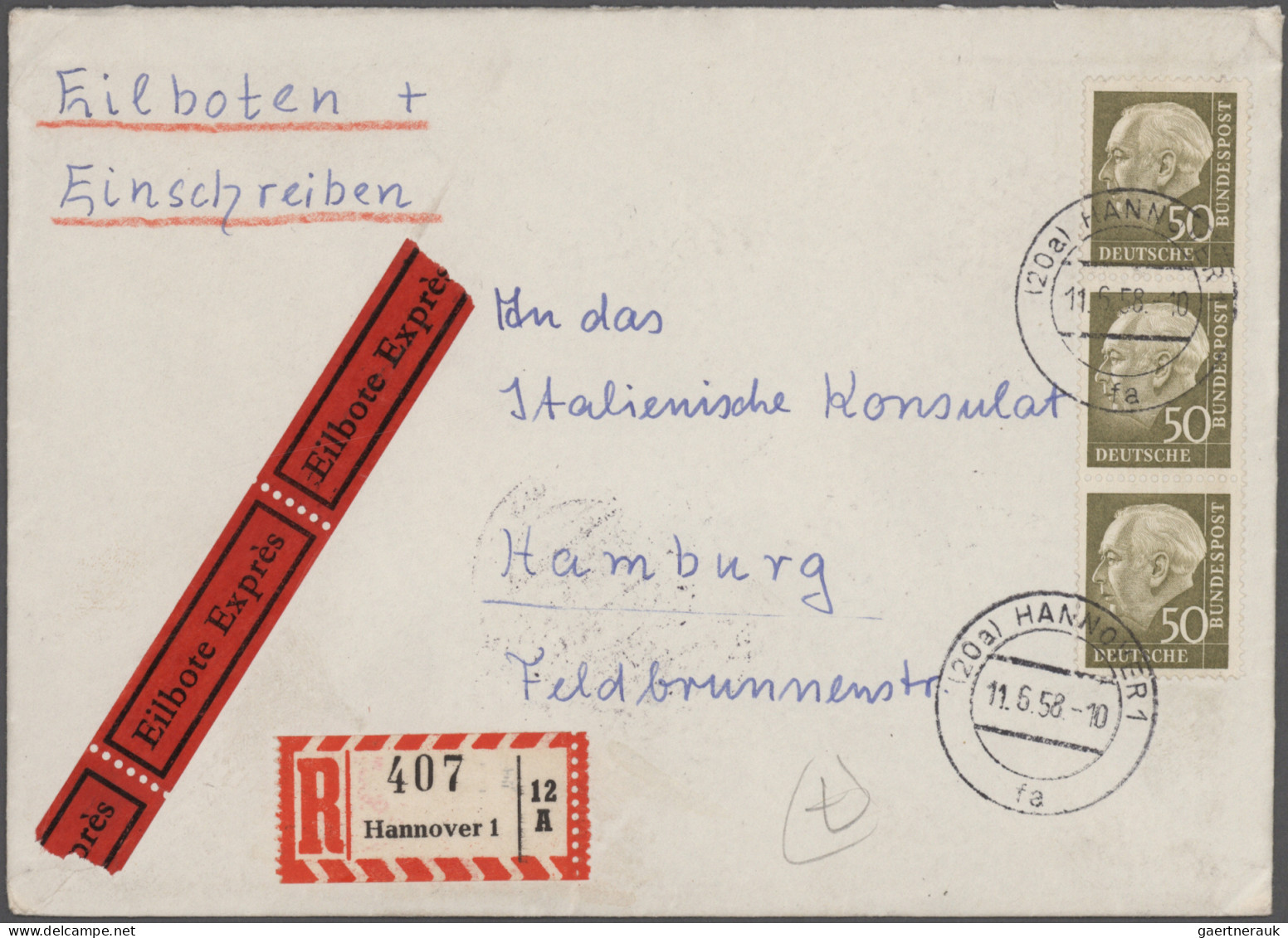 Bundesrepublik Deutschland: 1949/1965, Partie Von 13 Belegen, (größerformatige) - Colecciones