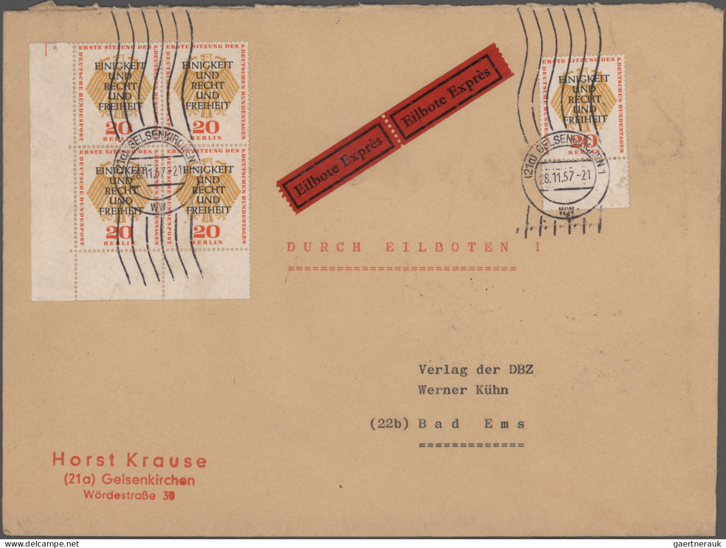 Bundesrepublik Deutschland: 1949/1965, Partie Von 13 Belegen, (größerformatige) - Colecciones