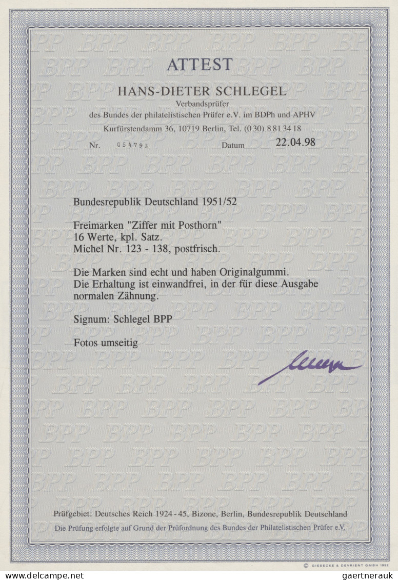 Bundesrepublik Deutschland: 1949/1978, In Den Hauptnummern Komplette Postfrische - Collections