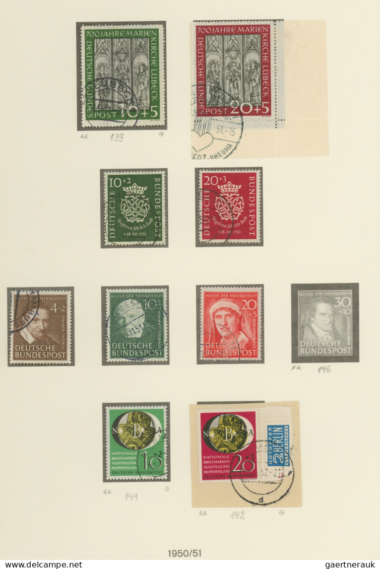 Bundesrepublik Deutschland: 1949/1979, 6 Lindner-Dualalben Mit Schöner Markensam - Collections