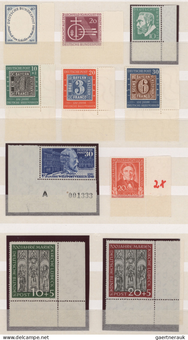 Bundesrepublik Deutschland: 1949/1990 (ca.), BOGENECKEN, Umfangreicher, Meist Po - Collections