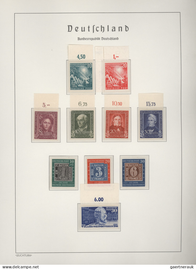 Bundesrepublik Deutschland: 1949/1990, Schöne Postfrische Sammlung In Zwei Leuch - Collections