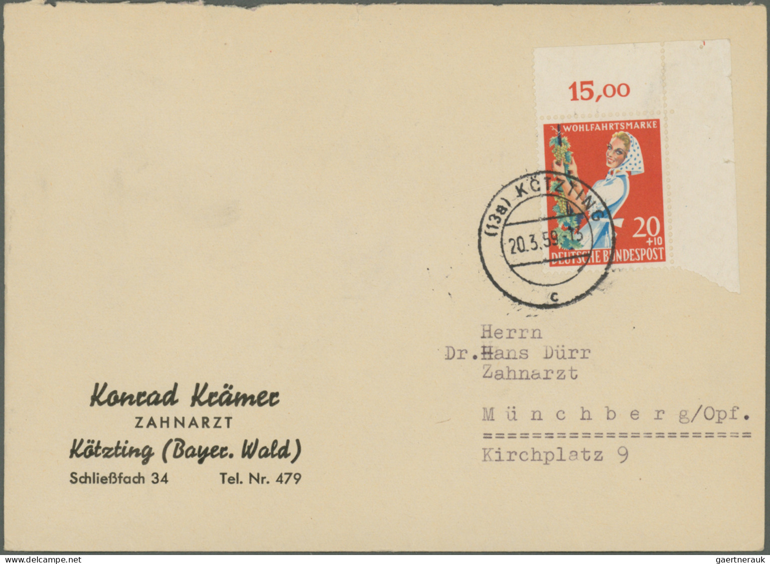 Bundesrepublik Deutschland: 1952/1961, Partie Von 61 Briefen/Karten Mit Sonderma - Collections