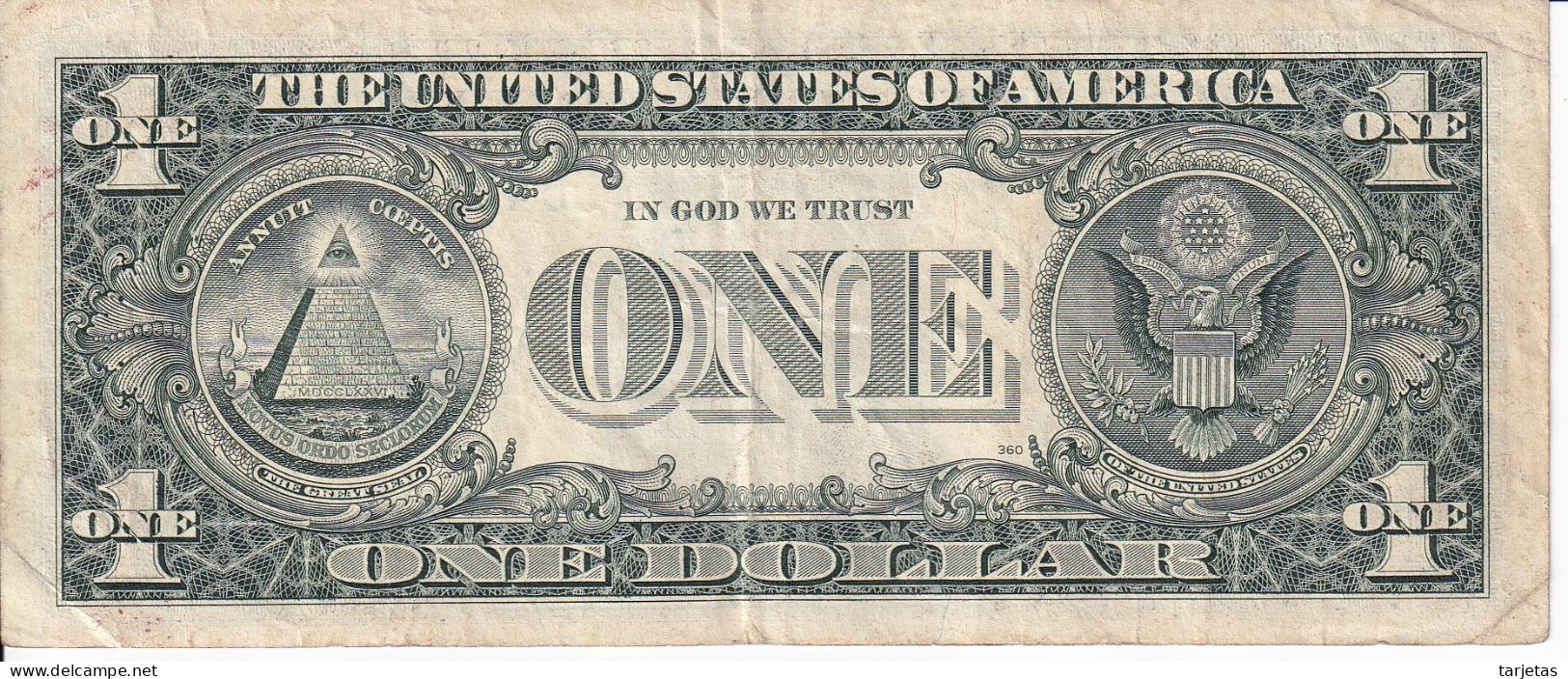 BILLETE DE ESTADOS UNIDOS DE 1 DOLLAR DEL AÑO 1995  LETRA C - PHILADELPHIA (BANKNOTE) - Biljetten Van De  Federal Reserve (1928-...)