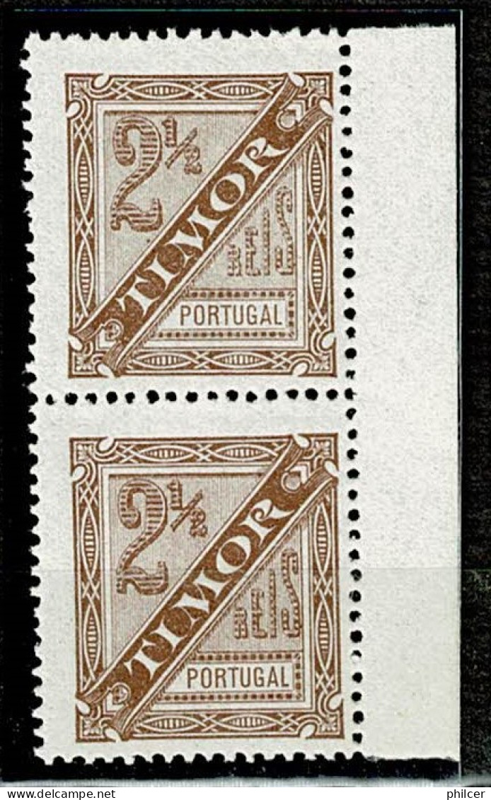 Timor, 1893, # 25a Dent. 12 1/2, MNH - Timor