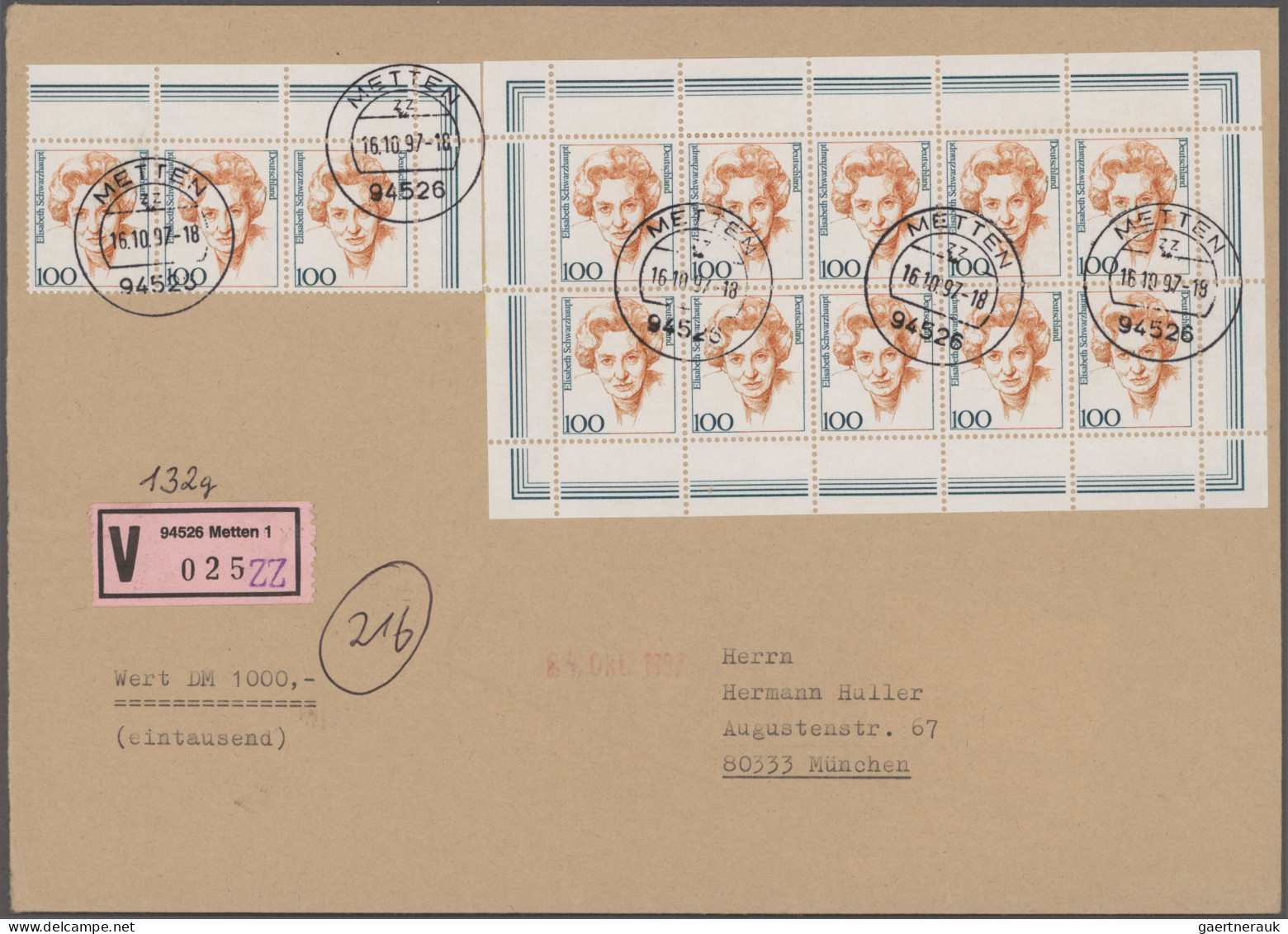 Bundesrepublik Deutschland: 1978/1999, Partie Von 18 Briefen Mit Mehrfach-/Masse - Collections