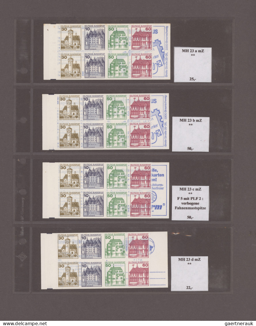 Bundesrepublik - Markenheftchen: 1977/1982: BURGEN Und SCHLÖSSER, Umfassende Und - Otros & Sin Clasificación